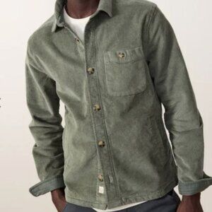 Marine Layer Iceberg Green Corduroy Overshirt Soft Warm  Brethable Comfortable